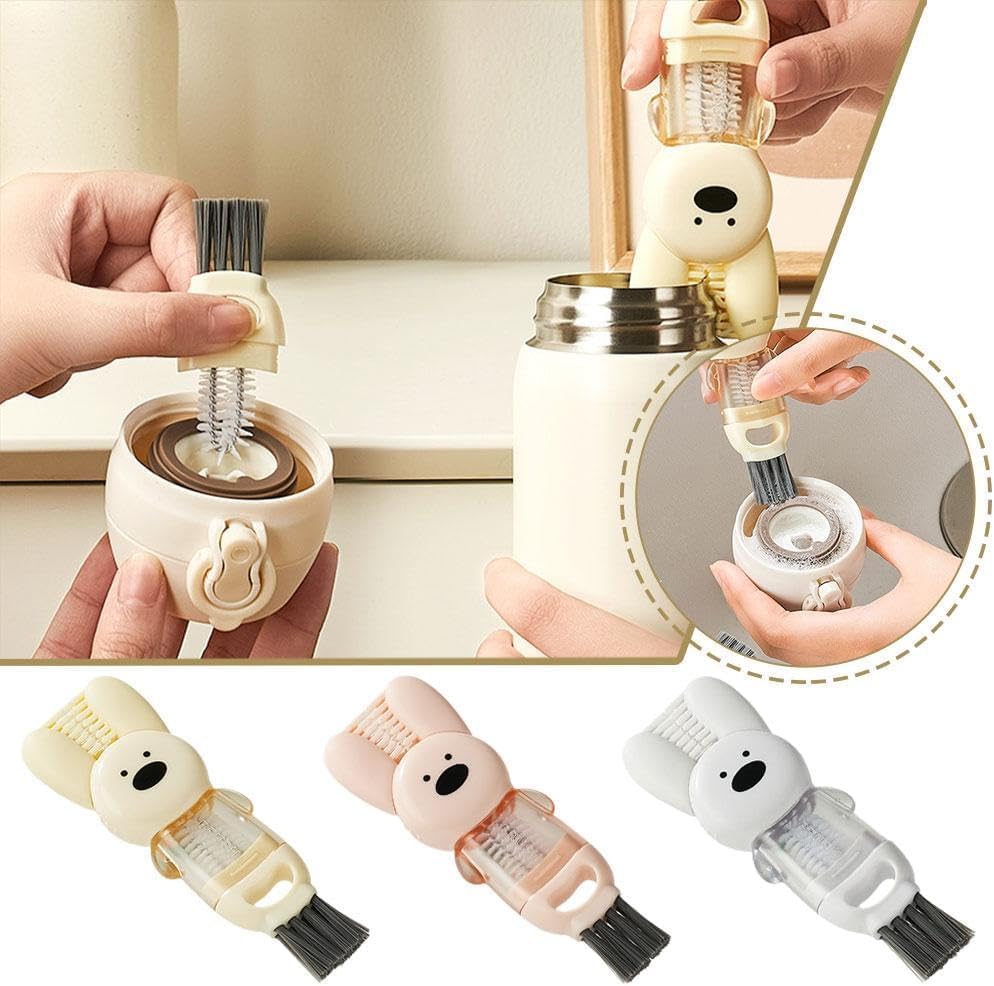 Rabbit cup lid brush four in one insulated water cup brush milk bottle pacifier cup mouth gap cleaning brush - V.I.P Digital Presence