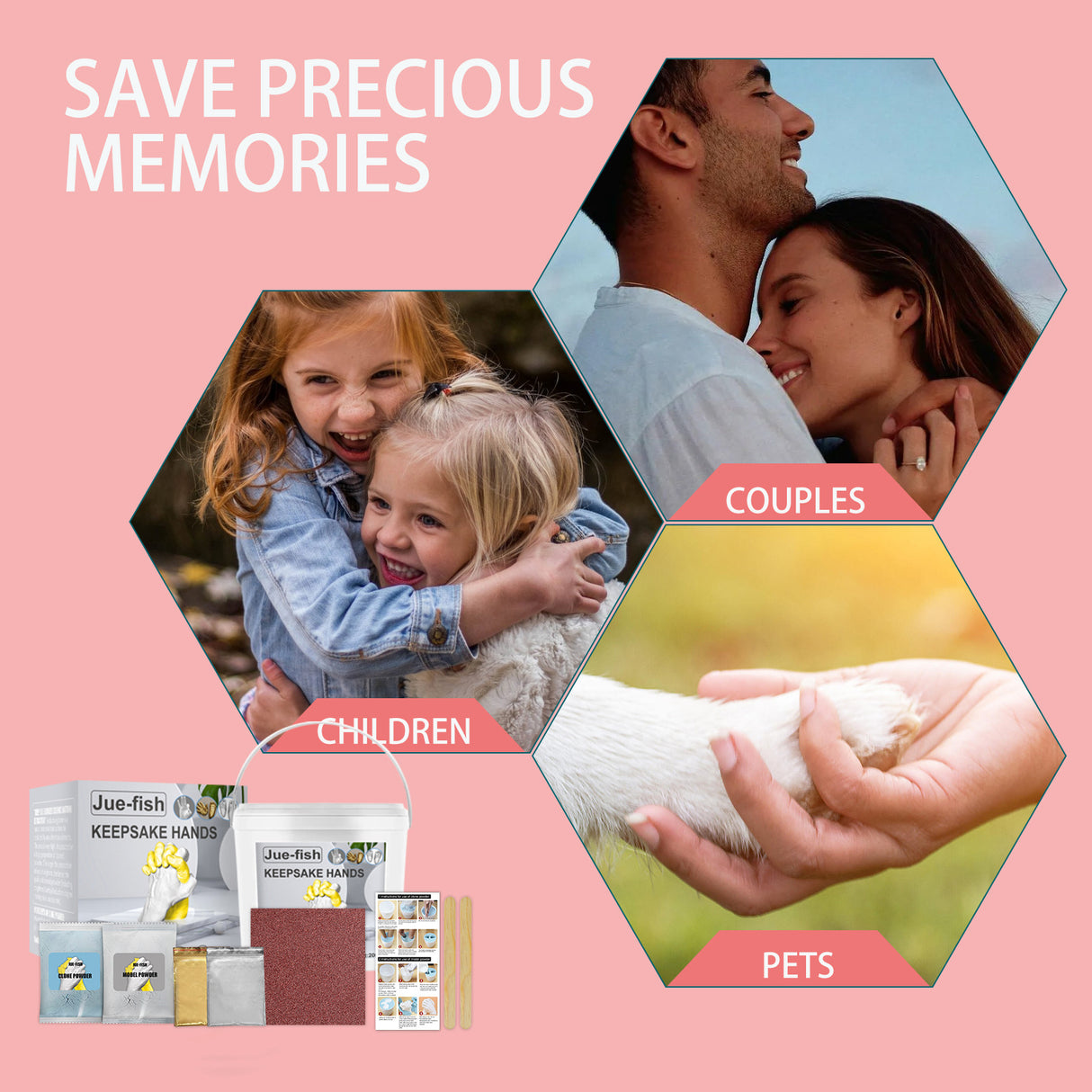 Jue-Fish 3D Hand Makrolon Powder Couple Anniversary Souvenir DIY Mother's Day Children's Day Gift - V.I.P Digital Presence