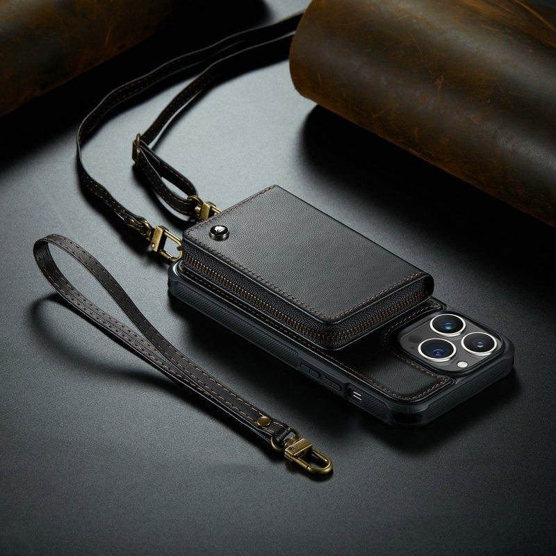 Funda tipo cartera para iPhone 14 Pro, con ranuras para tarjetas, para Samsung S22U, con ranuras diagonales