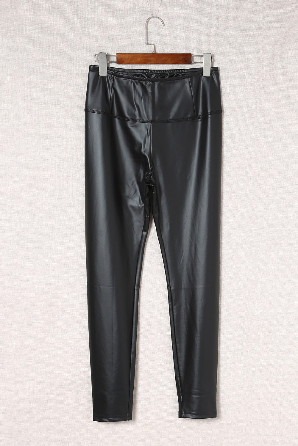 Black Faux Leather High Waist Leggings - V.I.P Digital Presence