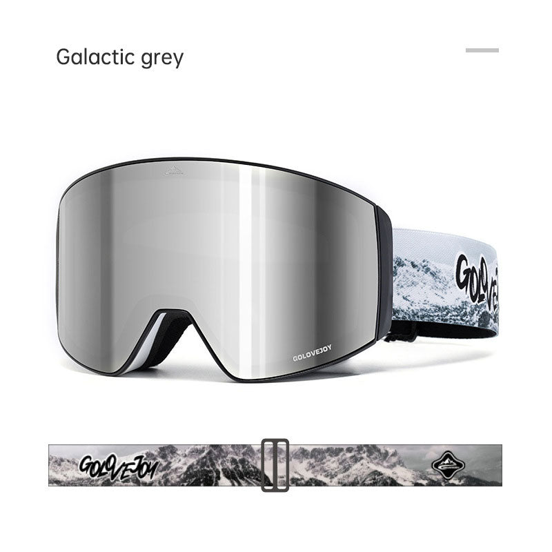 Magnetic ski goggles for men and women double anti-fog outdoor sports riding equipment goggles windproof - V.I.P Digital Presence