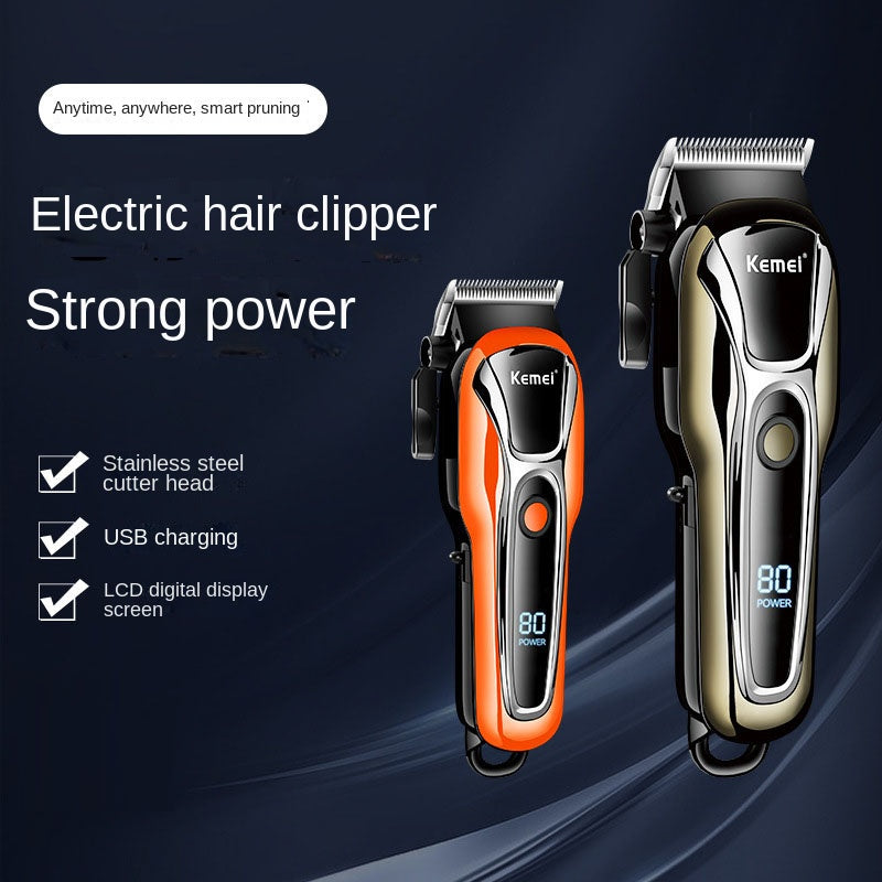KM-1990PG Hair Clipper Electric Shaving Head High Power LCD Digital Display Electric Pushing Hair Salon Special - V.I.P Digital Presence