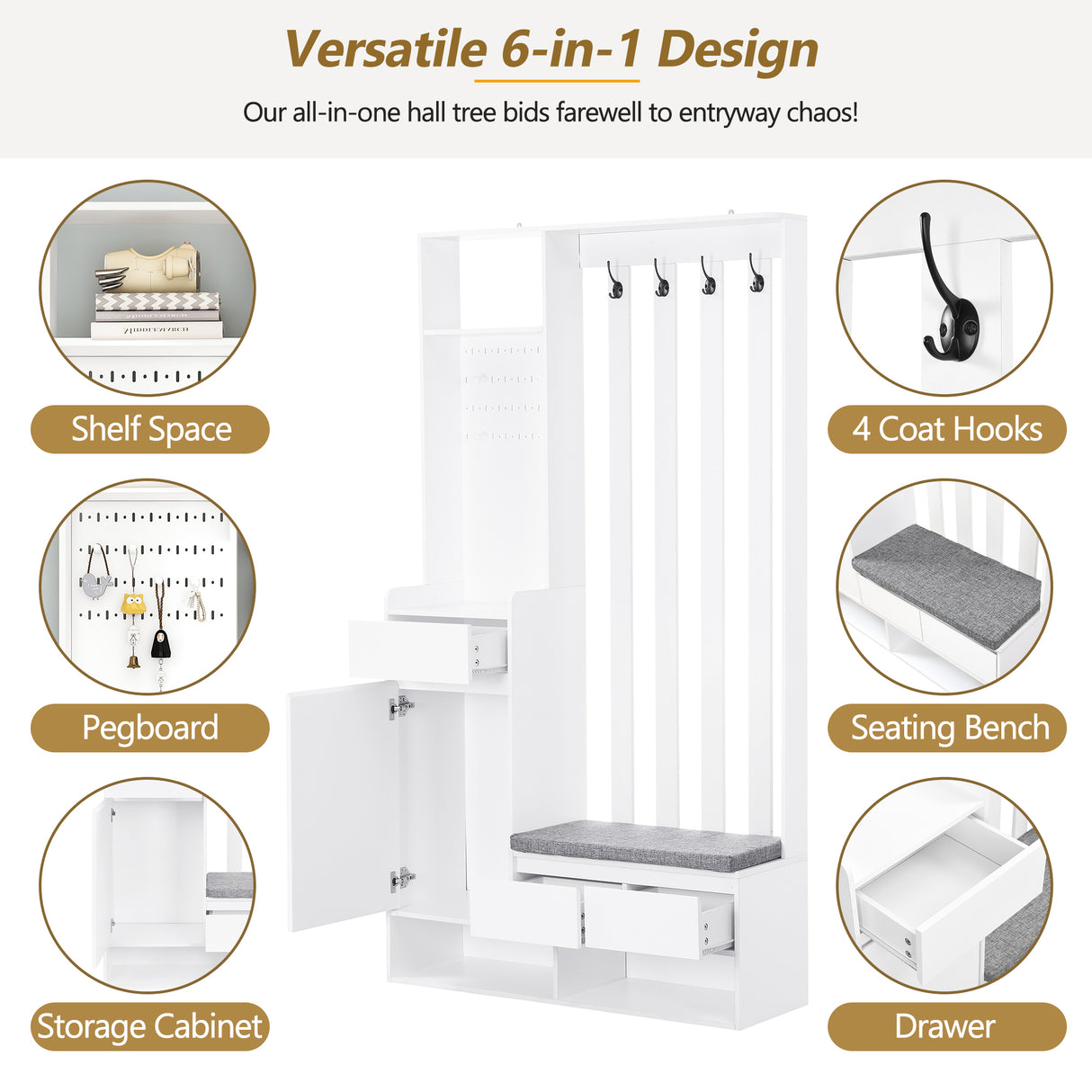 39.3'W70.8'H multifunctional corridor shoe cabinet with soft padded nail board and white clothes hanger with entrance hook - V.I.P Digital Presence