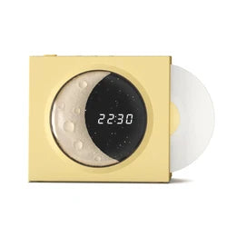Creative Retro CD Design Bluetooth 3D Stereo Speaker Desktop Moon Lamp Clock Half Moon Starry Sky Atmosphere Night Light - V.I.P Digital Presence