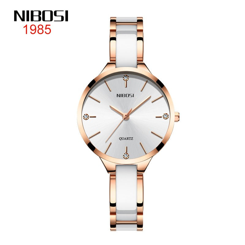 NIBOSI Luxury Ceramic Bracelet Watches Ladies Creative Quartz Watch For Women Female Clock Relogio Feminino Montre Femme 2330 - V.I.P Digital Presence