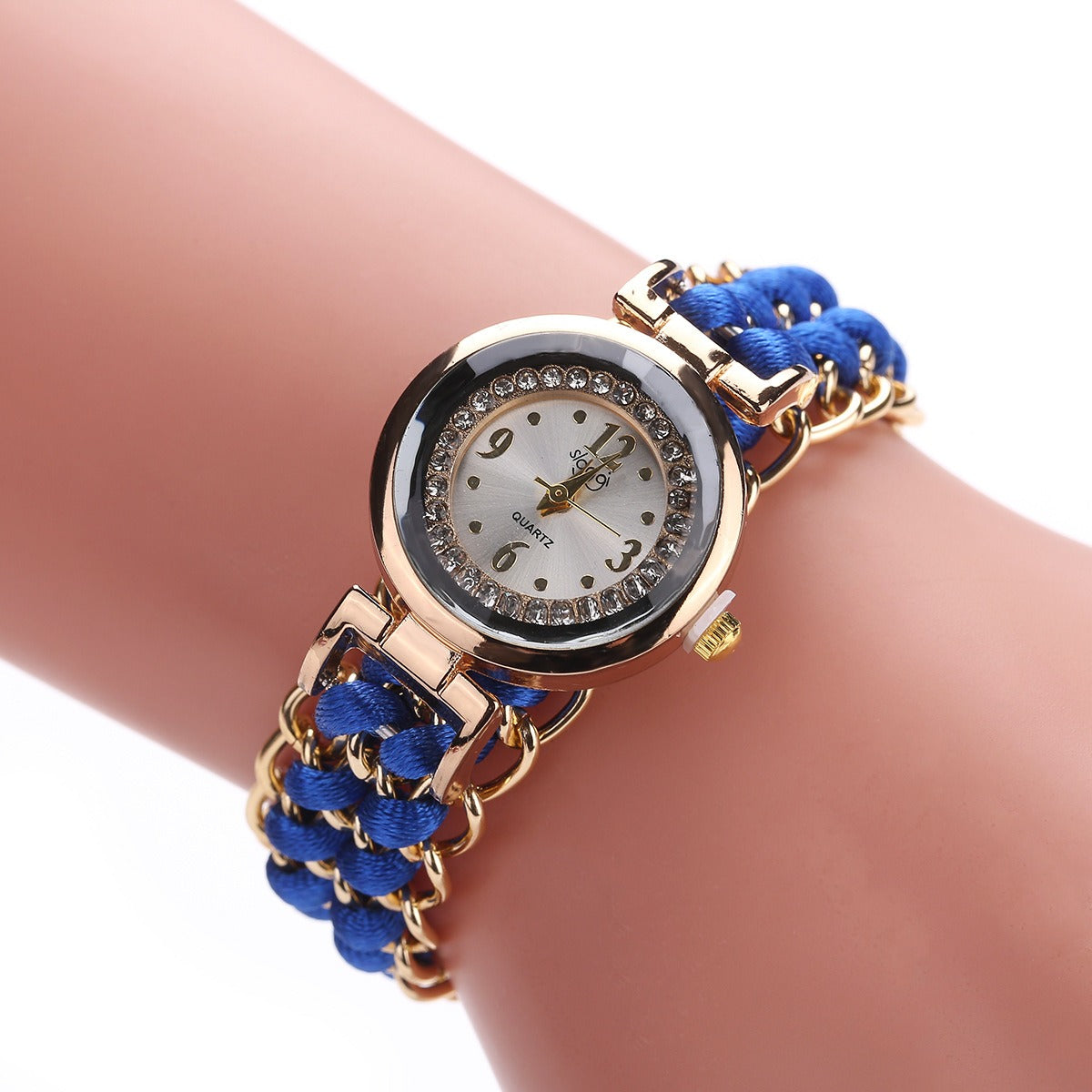 New small dial with diamond inlay Women's woven rope watch Women's creative fashion retractable rope quartz watch - V.I.P Digital Presence