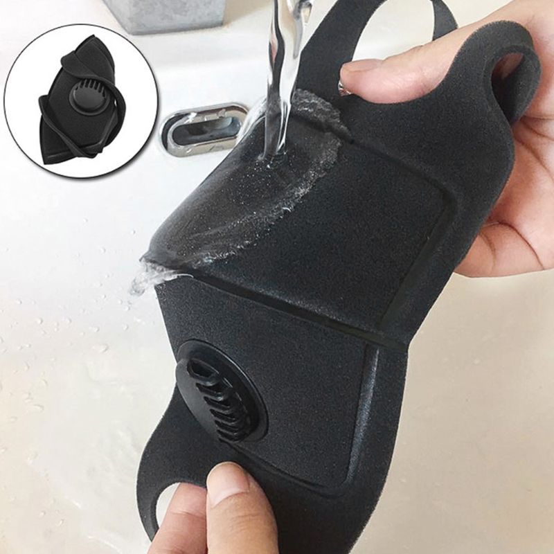 Unisex Sponge Dustproof PM2.5 Pollution Half Face Mouth Mask With Breath Valve Wide Straps Washable Reusable Muffle Respirator - V.I.P Digital Presence
