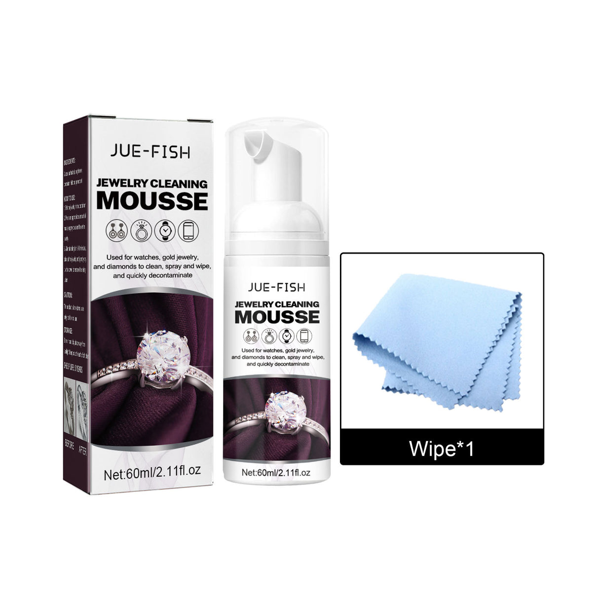 Jewelry Cleaning Mousse, Watch Band Cleaning Liquid Gold Diamond Ring Jewelry Decontamination Maintenance Cleaning Agent - V.I.P Digital Presence