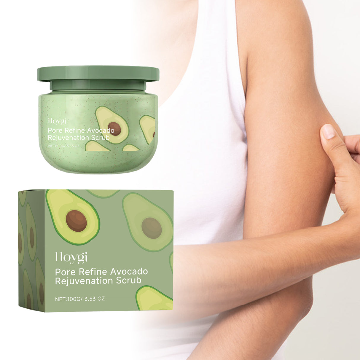 Avocado Ice Cream Scrub, Full Body Cleanse Exfoliating Dead Skin Shower Refresh Body Scrub - V.I.P Digital Presence