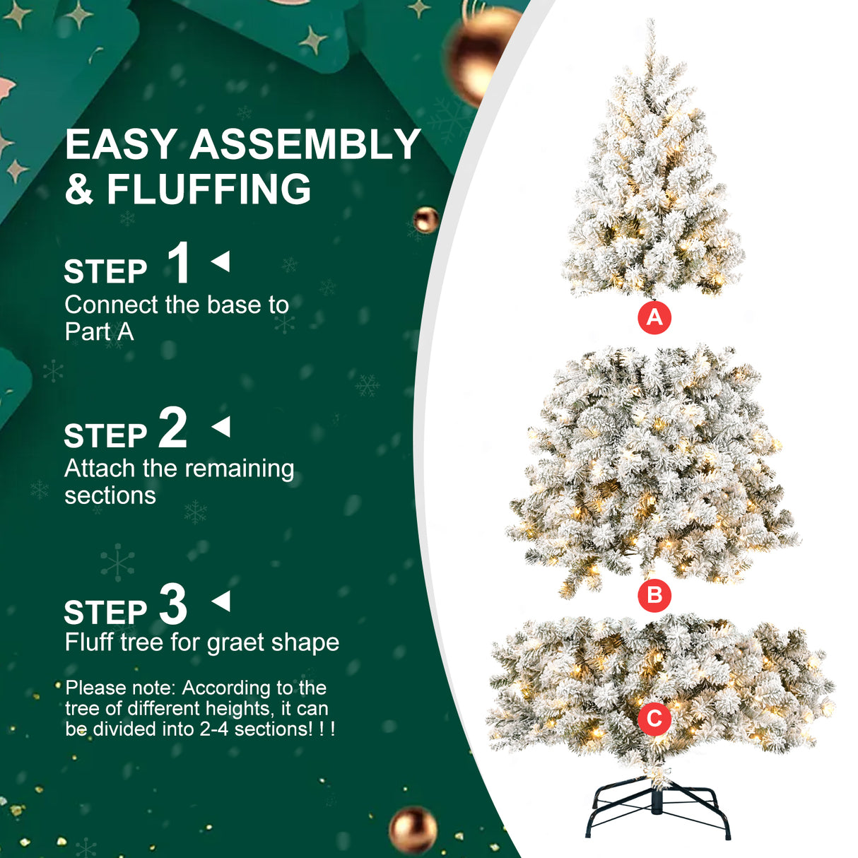 6FT PVC Memory Wire Christmas tree (With Light) - V.I.P Digital Presence