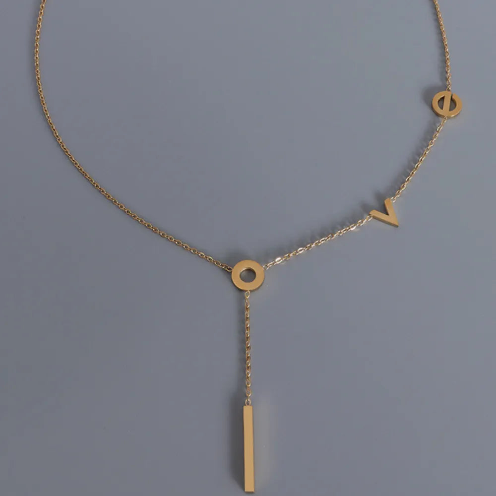 Titanium Steel Letter Necklace - V.I.P Digital Presence