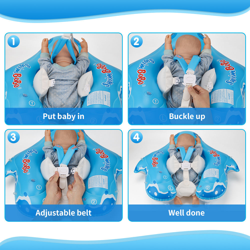 Swimbobo Baby Swimming Ring Lying Ring Children's Swimming Ring Armpit Ring Sunscreen Shade Shark - V.I.P Digital Presence