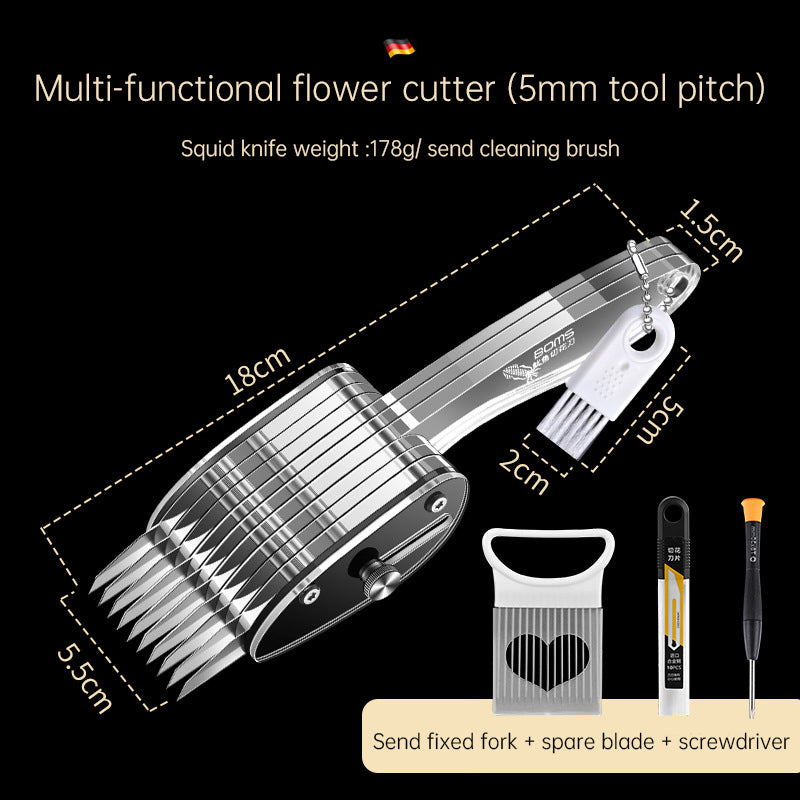 Squid Flower Cutting Knife Scallion Silk Cutting Knife Scalable Carving Tool Chicken Gizzard Waist Flower Knife - V.I.P Digital Presence