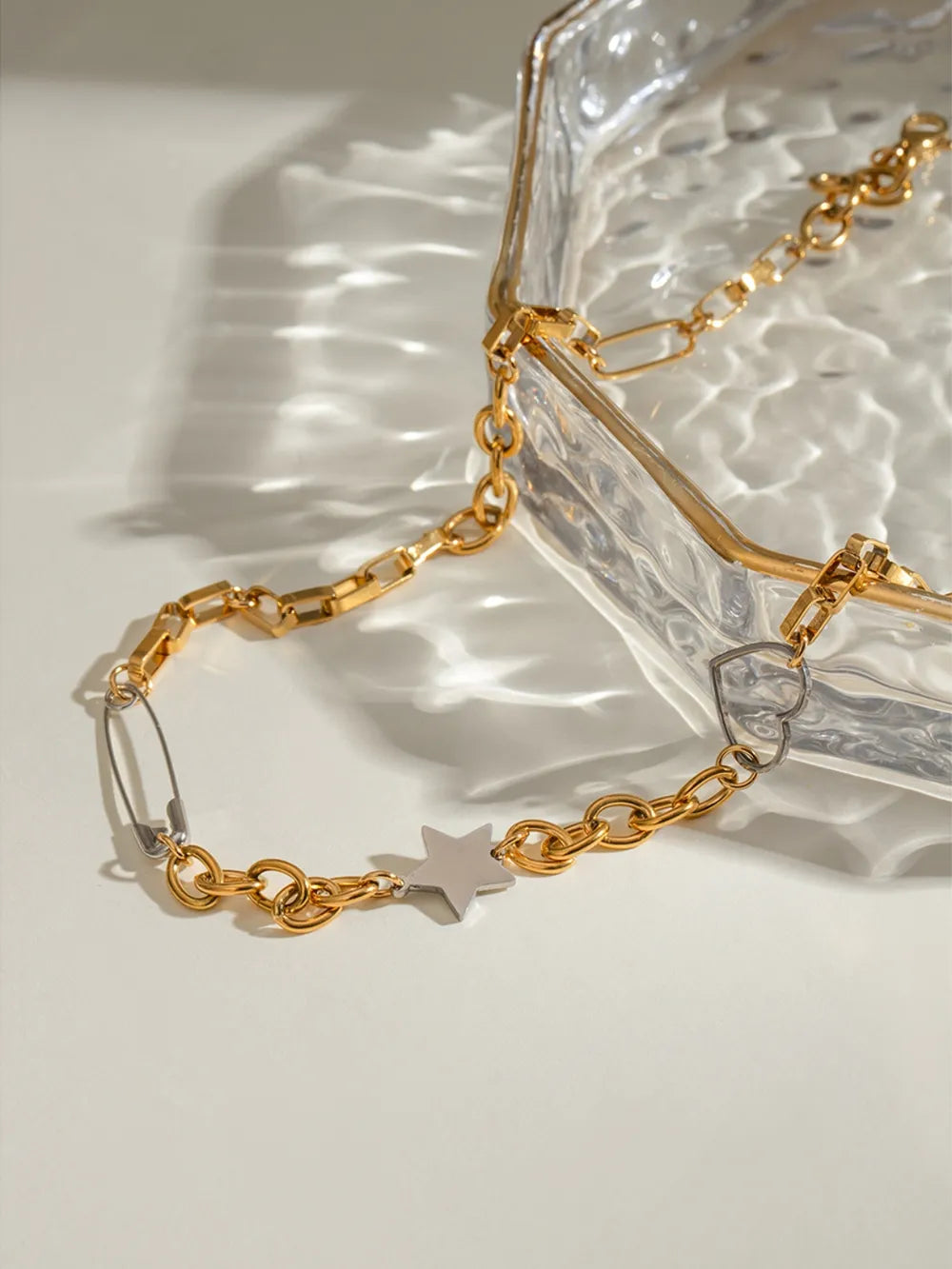 Stainless Steel Star Heart Necklace - V.I.P Digital Presence