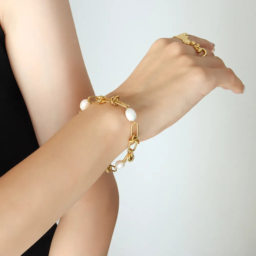 Freshwater Pearl Titanium Steel Bracelet - V.I.P Digital Presence