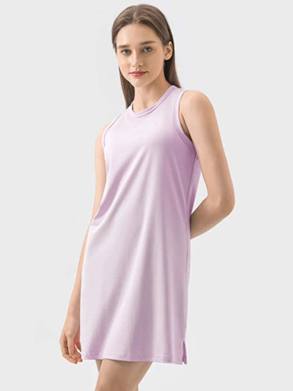 Round Neck Sleeveless Active Dress - V.I.P Digital Presence