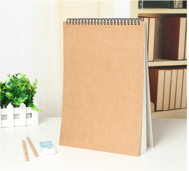 Brief kraft paper sketch book A4 professional art coil sketch book - V.I.P Digital Presence