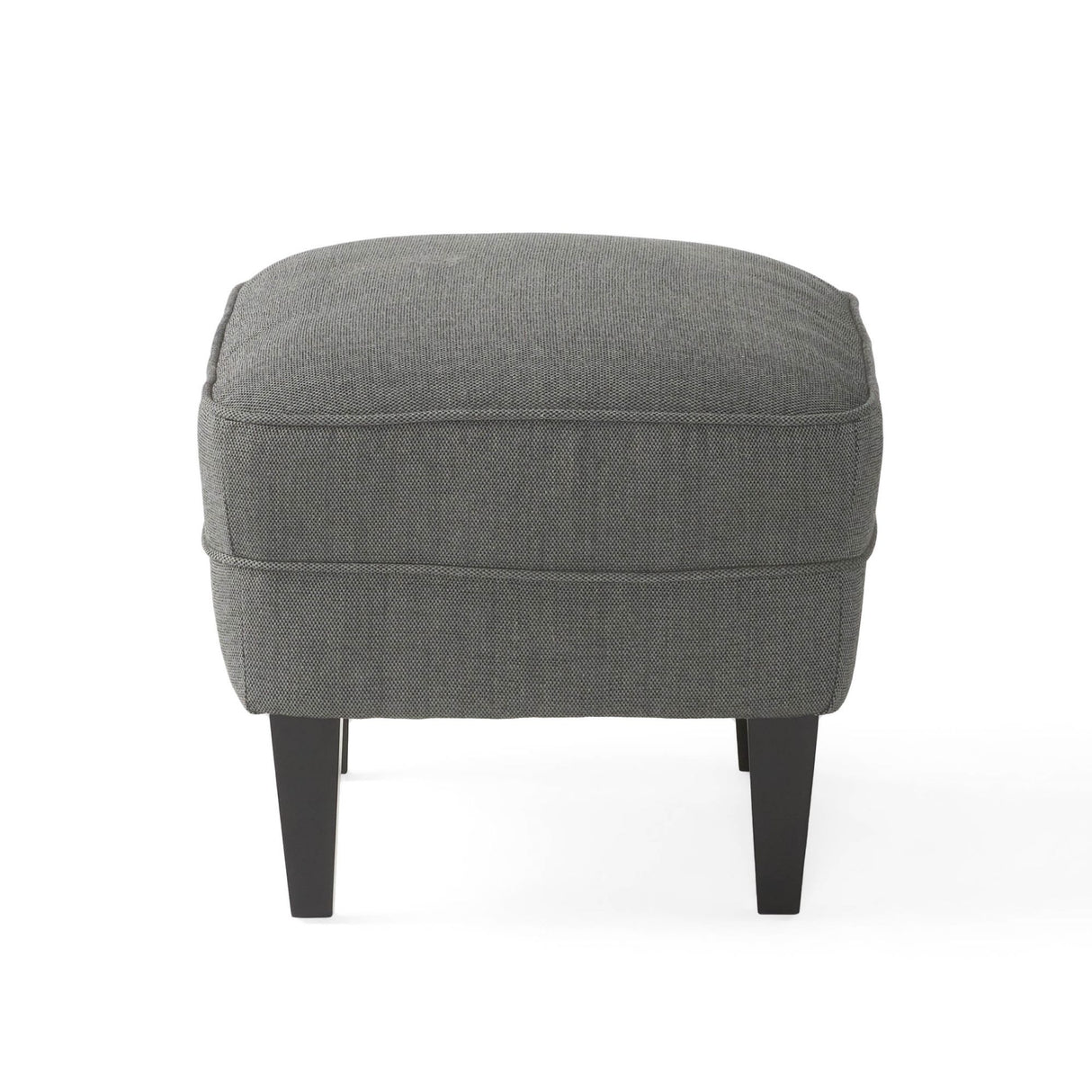 Modern grey fabric club chair and Ottoman set, stylish cushioned armchair, paired with Ottoman style - V.I.P Digital Presence