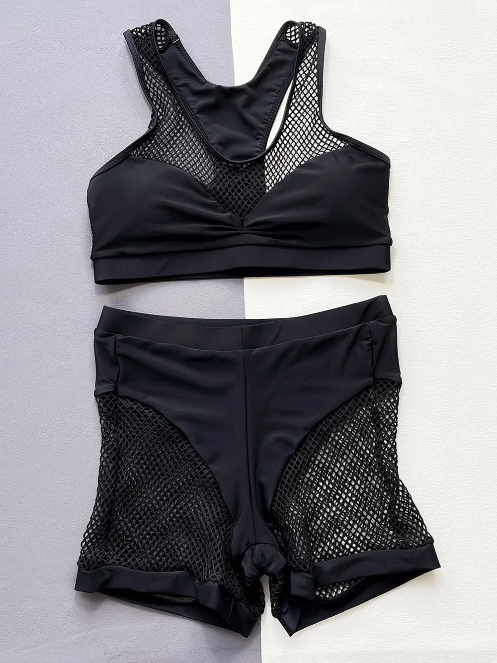Openwork Sleeveless Top and Shorts Swim Set - V.I.P Digital Presence