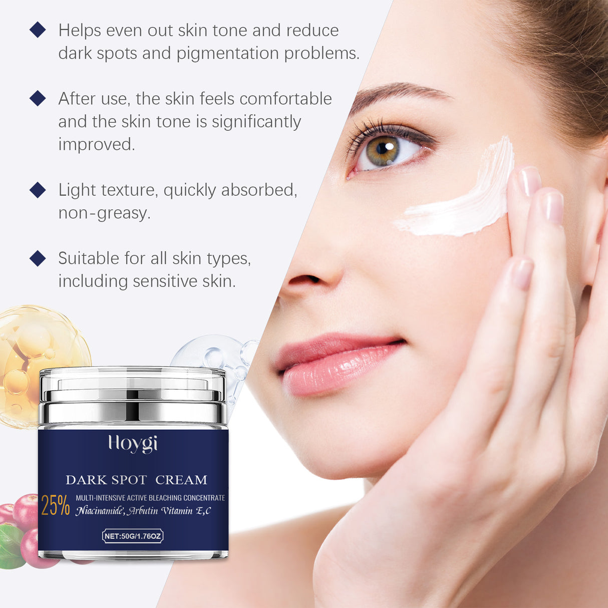 Crema para el cuidado facial: desalinizante, hidratante, reafirmante, hidratante, lifting, rejuvenecedora y suavizante.
