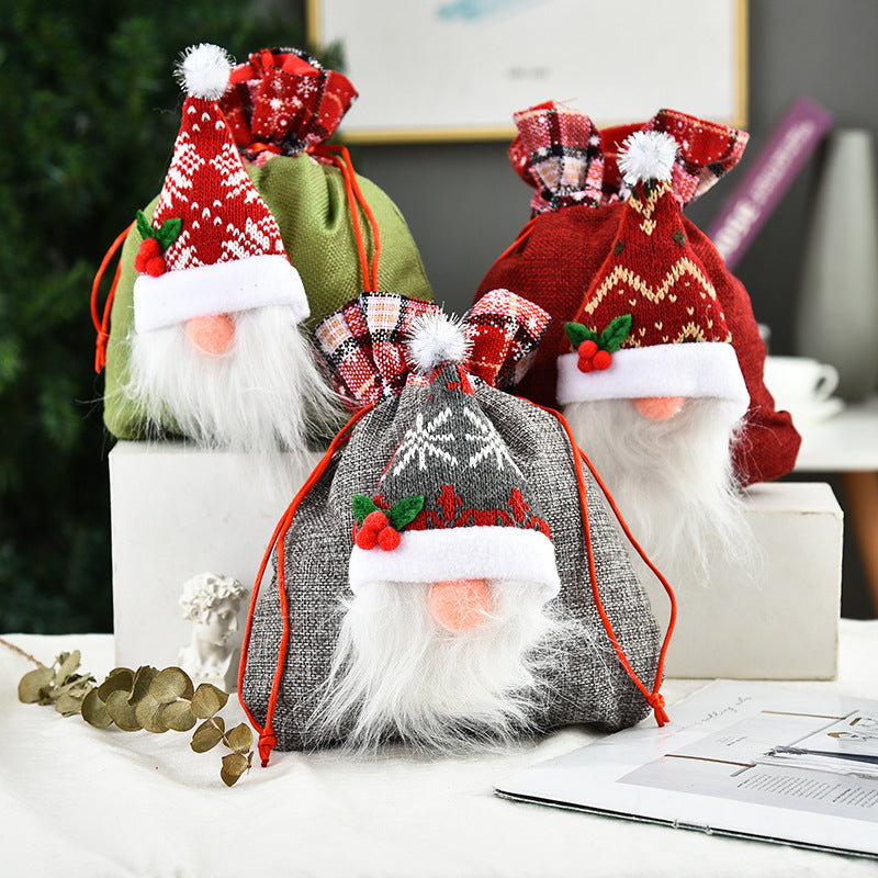 Christmas Faceless Doll Tote Bag Creative Christmas Apple Bag Candy Bag Christmas Gift Bundle Pocket - V.I.P Digital Presence
