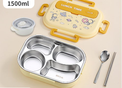 Cartoon cute sealed 316 stainless steel compartment insulation lunch box lunch box - V.I.P Digital Presence