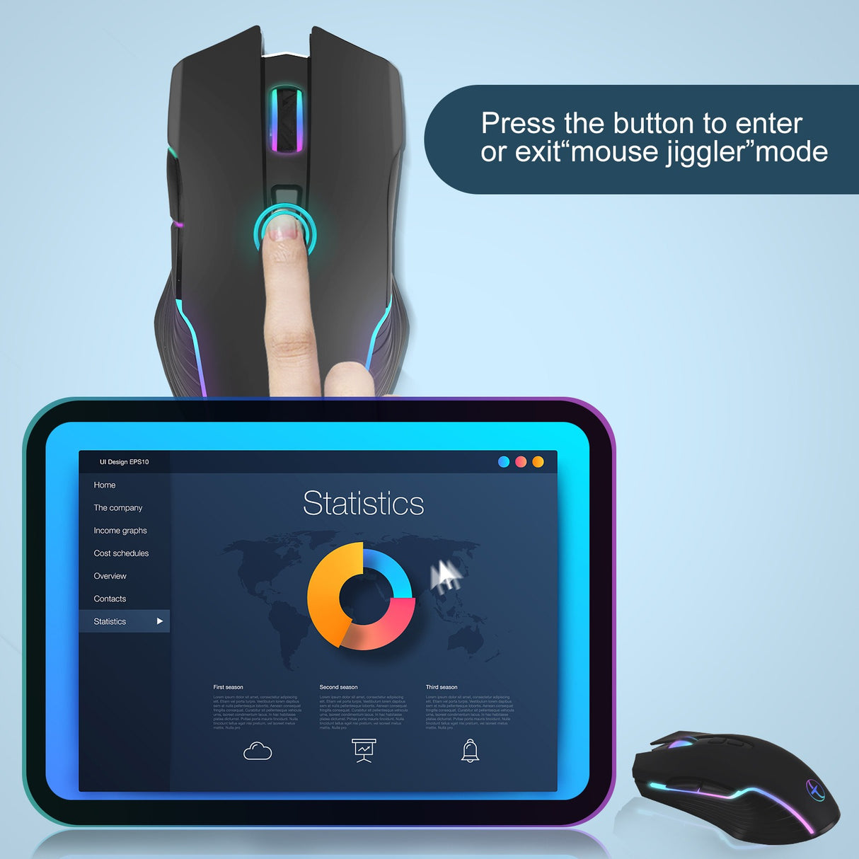 Virtual anti sleep automatic movement of mouse mover to prevent computer screen lock and slacking off - V.I.P Digital Presence