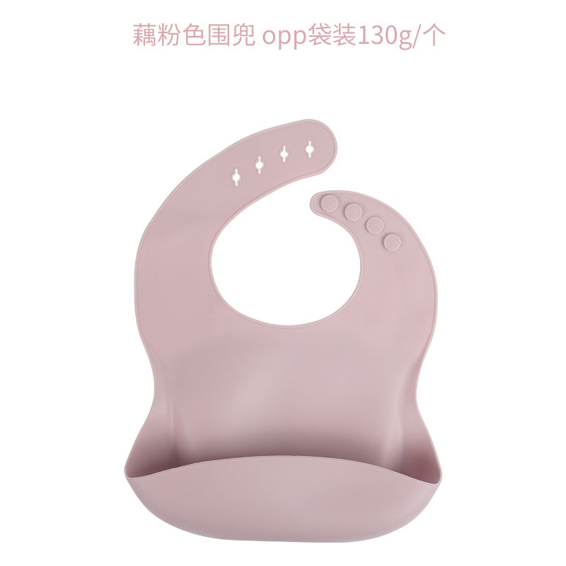 Bolsa de arroz de silicona para bebé, babero de bolsa de arroz para bebé, toalla de saliva para bebé, bolsa bucal impermeable, sin lavado y a prueba de aceite
