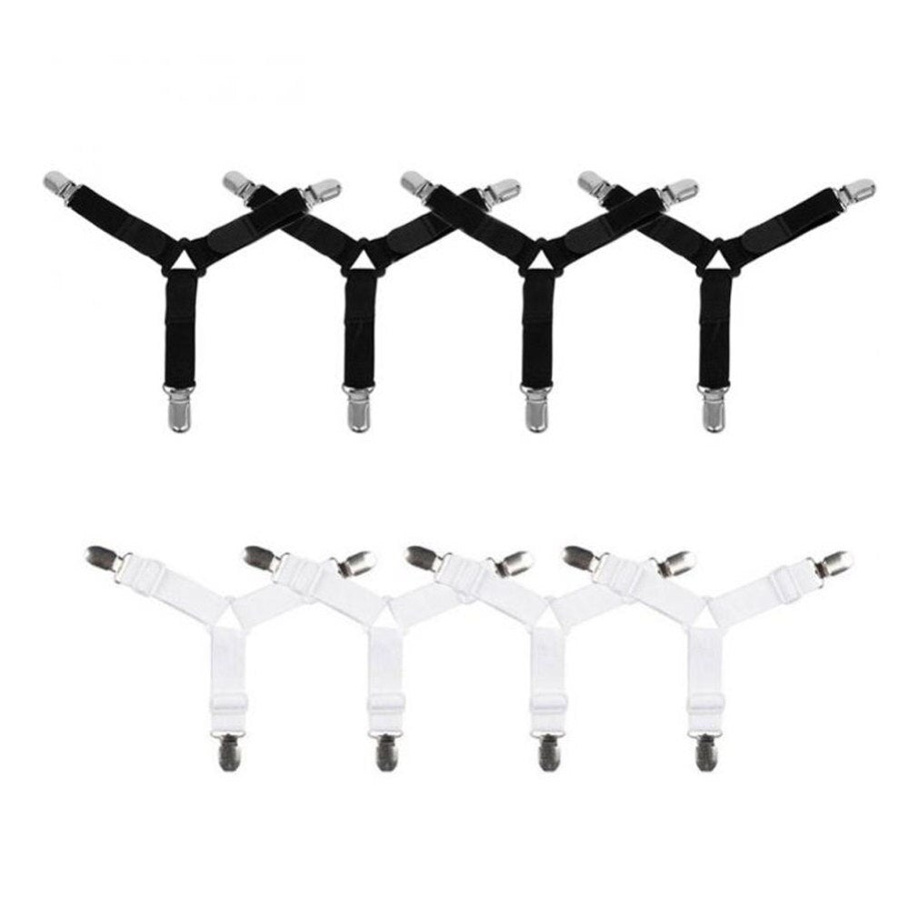 Bedding Article Accessory 4pcs Nylon Buckle Elastic Band Non Slip Sheet Fixer Holder for Bed sheets Practical Bedspread