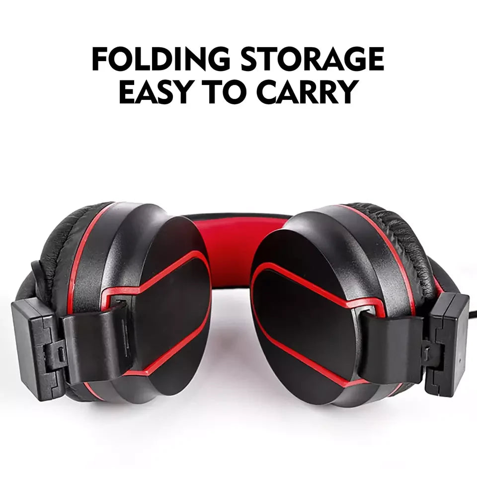 Head mounted wired earphones for e-sports, chicken eating, with microphone for phone and computer calls, universal earphones for gaming - V.I.P Digital Presence