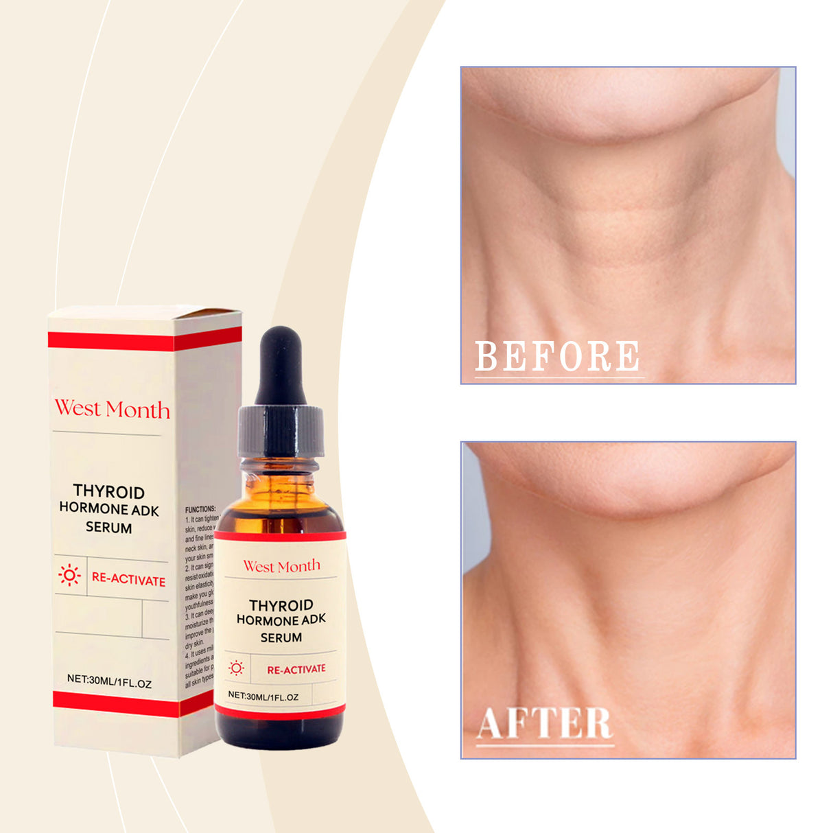 Esencia hidratante para el cuello, hidratante y nutritiva para la elasticidad de la piel.