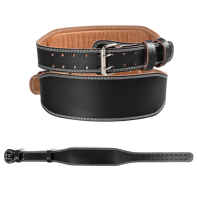 Belt protection fitness men's and women's deep squat hard pull weightlifting belt PU leather - V.I.P Digital Presence