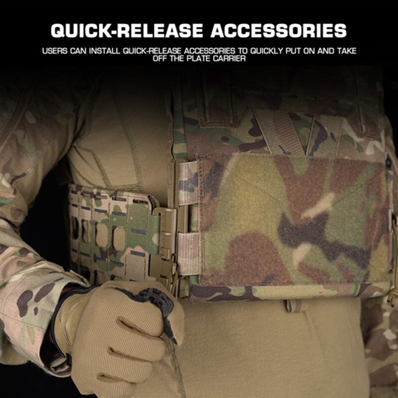 KZ Hunting Vest - Plate Carrier in Low Profile MOLLE, Quick Release, K Zero Style with Belt for Airsoft. - V.I.P Digital Presence