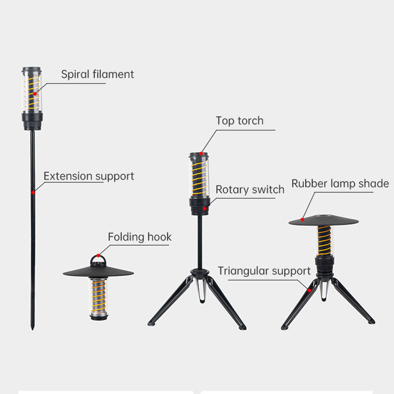 Outdoor Camping Light Portable Night Light Portable Flashlight Tripod Stand Lighting Lighthouse Marquee Tent Atmosphere Light - V.I.P Digital Presence