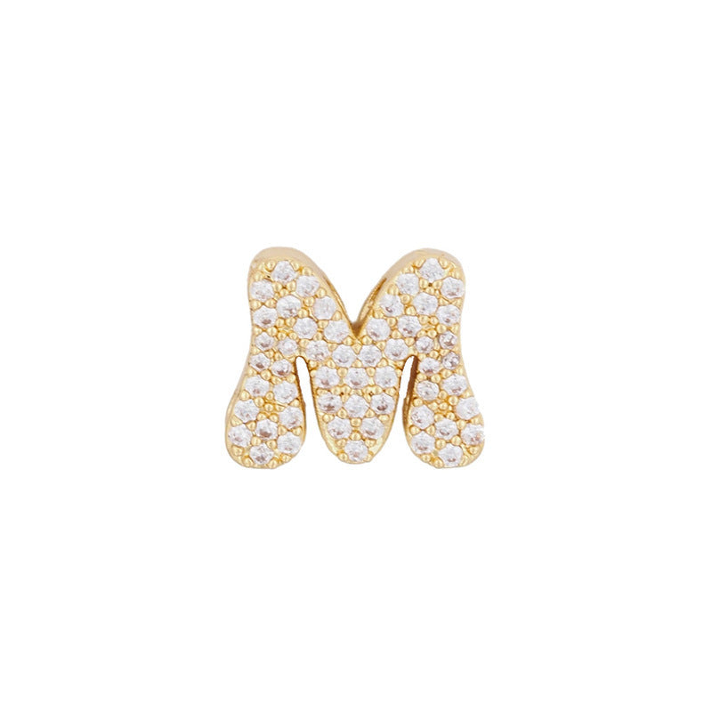 Fashion English 26 letter single pendant gold DIY bracelet necklace accessories - V.I.P Digital Presence