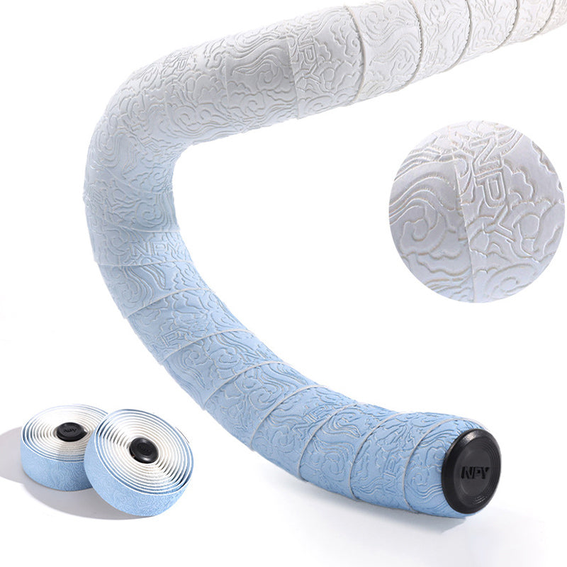 Road Bike Handlebar Tape: Double-Pinyin Cloud Pattern, Gradient Color, Comfortable, Shock - Absorbing, Breathable - V.I.P Digital Presence