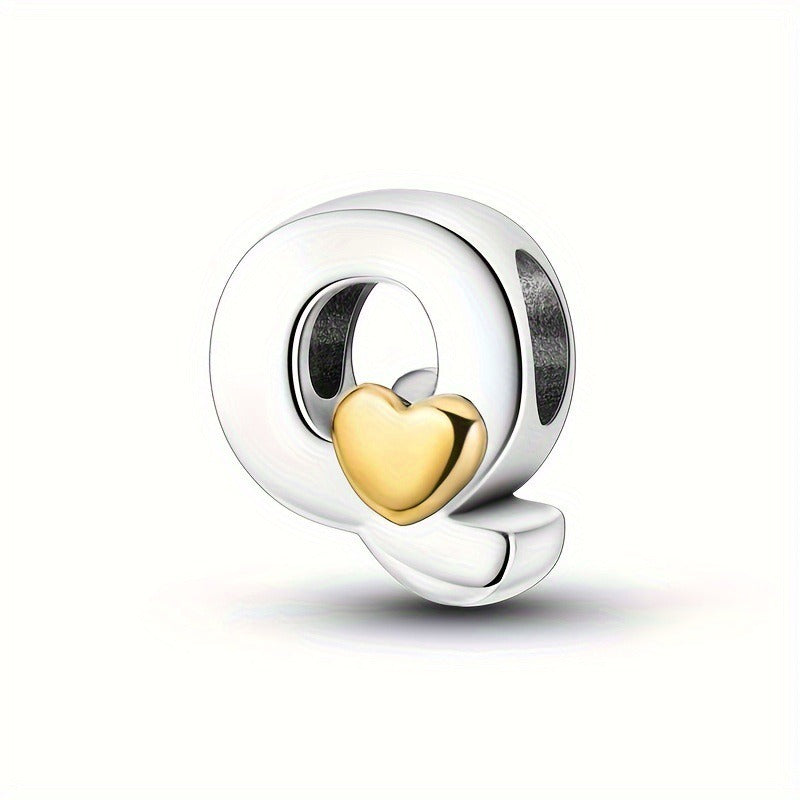 Copper Plated Silver English Letter Pendant Bead Bracelet Necklace Diy - V.I.P Digital Presence