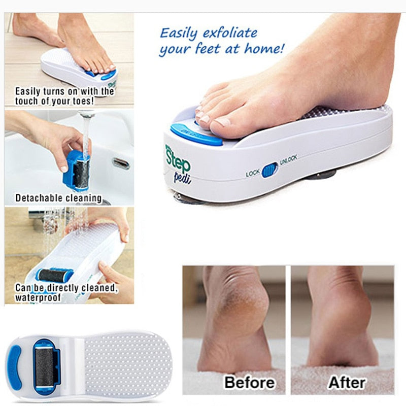 New Arrival Step Pedi Automatic Grinding Feet Callus Remover Electric Silicone Foot Care Tool Waterproof Feet Grinder Foot File - V.I.P Digital Presence