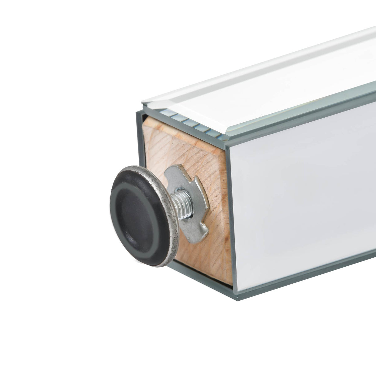 The ON-TRANS stylish modern glass mirrored coffee table features a crystal design and adjustable height legs in silver - V.I.P Digital Presence