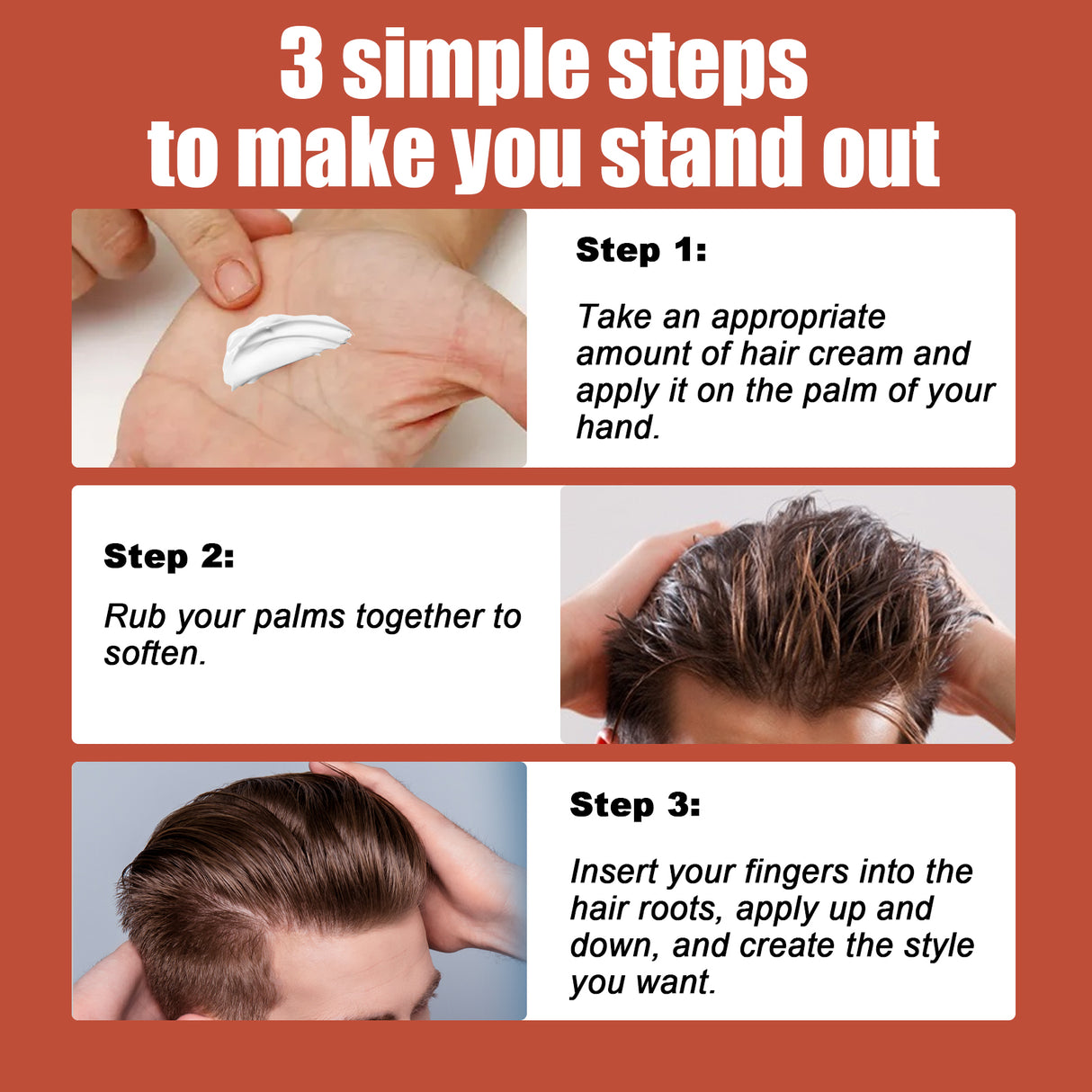 Styling And Care Hair Cream, Strong Hair Styling Moisturizing Shine Long-Lasting Styling Natural Volumizing Cream - V.I.P Digital Presence