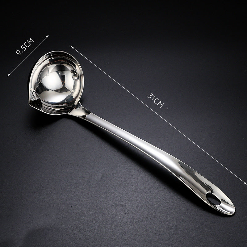 304 stainless steel oil separating spoon oil draining and filtering tool soup spoon - V.I.P Digital Presence