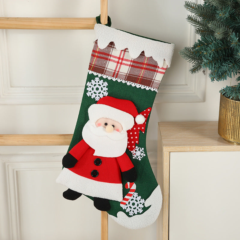 Christmas Day Decoration Cartoon Old Man Elk Snowman Window Decoration Cute Home Christmas Style Gift Bag Hanging Socks - V.I.P Digital Presence