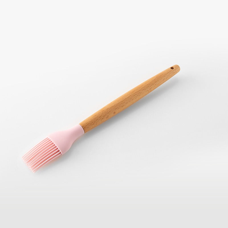11-Piece Barreled Cooking Utensils Set With Wooden Handle Pink - V.I.P Digital Presence