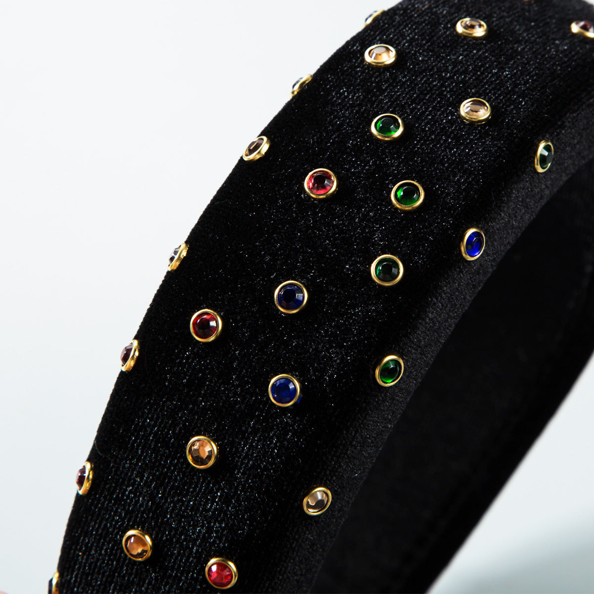 Thickened Sponge Gold Velvet Cloth Headband Female Ins Style Bag Cloth Wide-Brimmed Headband Catwalk Hair Accessories - V.I.P Digital Presence