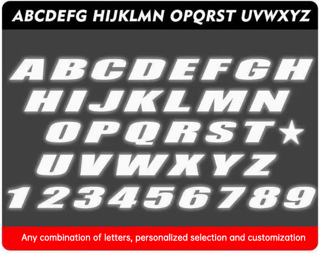 Choose letters and numbers at will Tire letter stickers 3D stereo DIY reflective personalized stickers - V.I.P Digital Presence