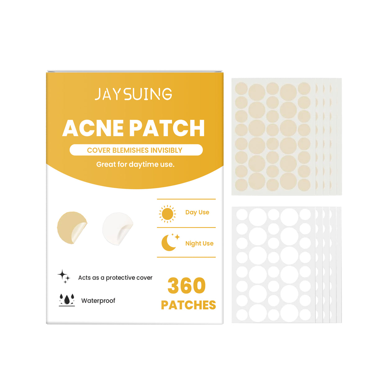 Parche para el acné de día y de noche, cuidado de la piel para eliminar el acné, cobertura facial para el acné, parche invisible para el acné