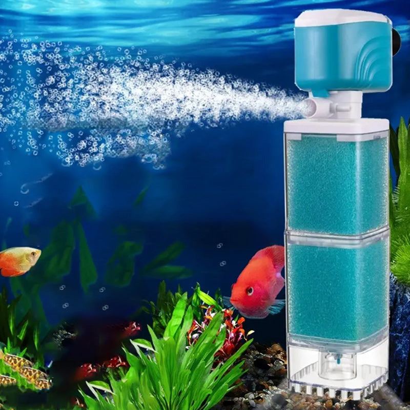 Multifunctional Aquarium Sponge Filter: Water Purifier, Pump, Wave Maker, with Suction Cup & Air Pump - V.I.P Digital Presence