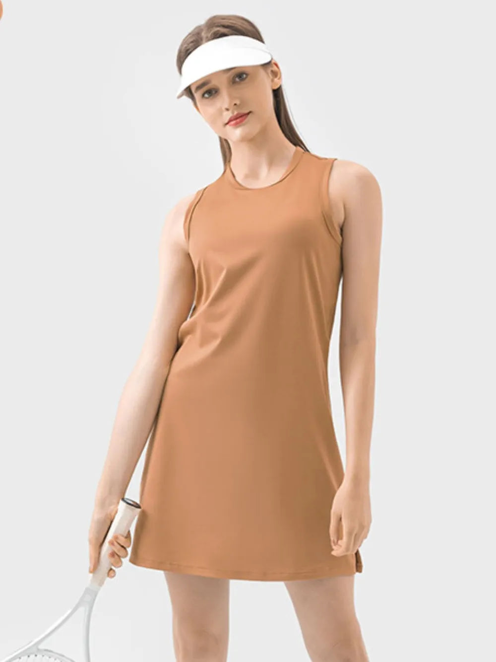 Round Neck Sleeveless Active Dress - V.I.P Digital Presence