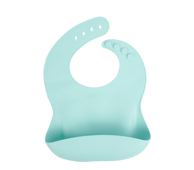 Bolsa de arroz de silicona para bebé, babero de bolsa de arroz para bebé, toalla de saliva para bebé, bolsa bucal impermeable, sin lavado y a prueba de aceite