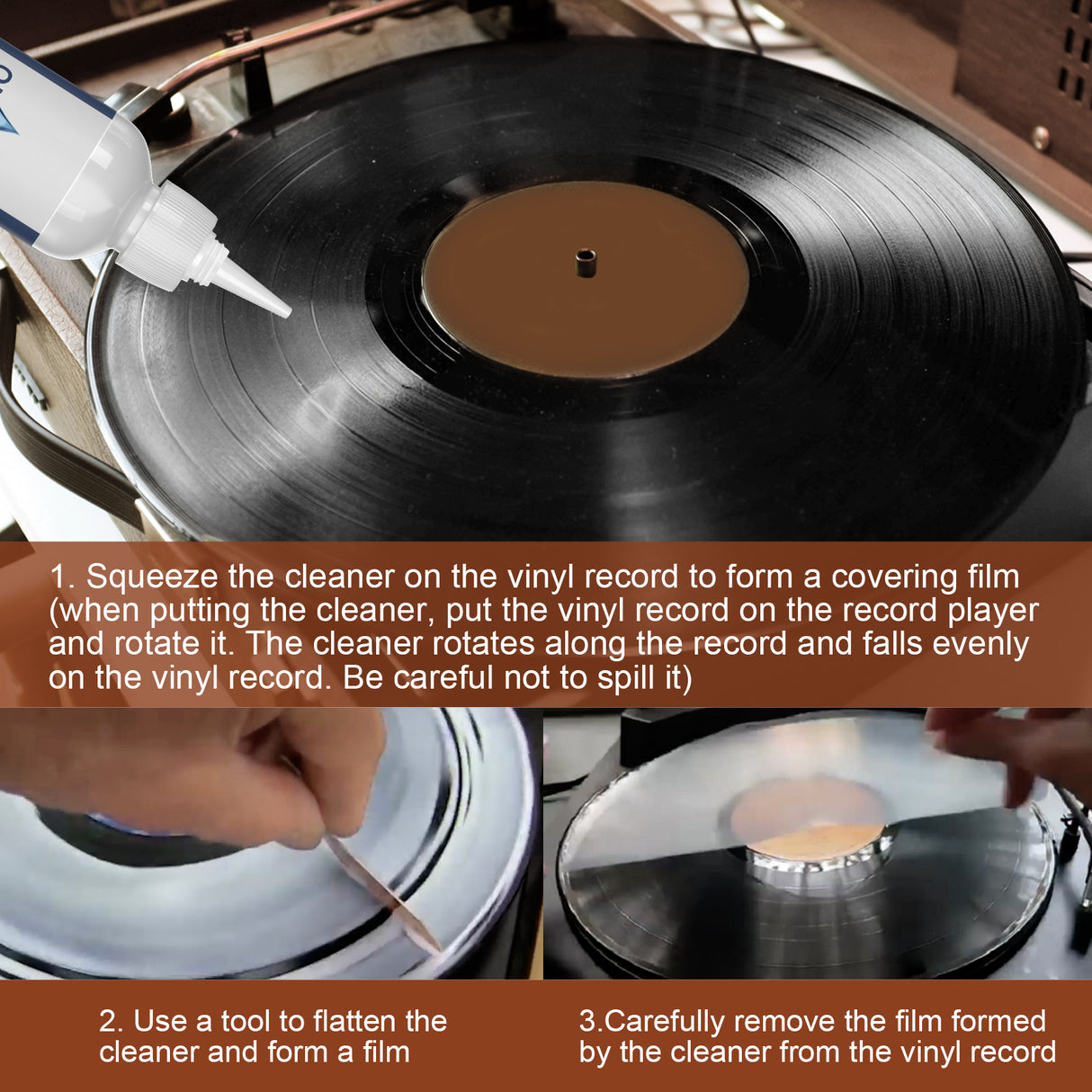 Vinyl Record Cleaner Removes Dirt Track Cleaner Removes Oil Removes Dirt Removes Anti-Static Carbon Fiber - V.I.P Digital Presence